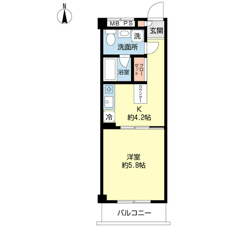 コンフォート吉野 1階階 間取り
