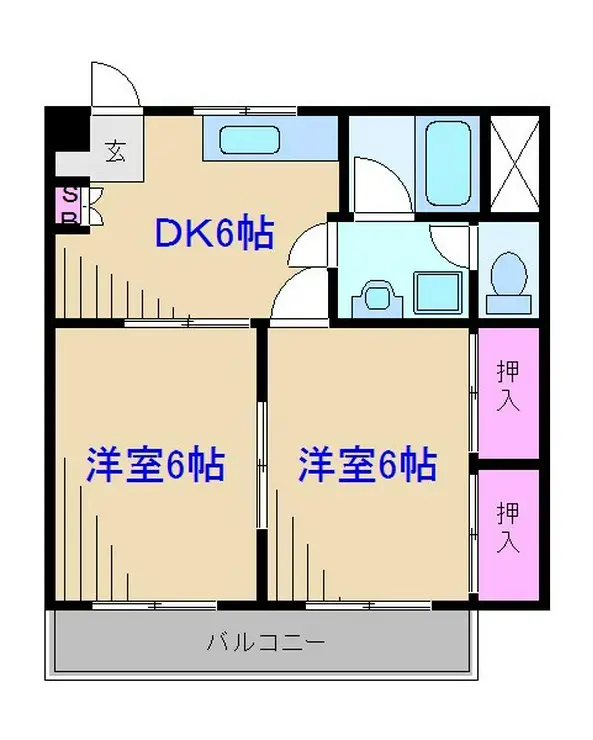サンハイツフジタ 1階階 間取り