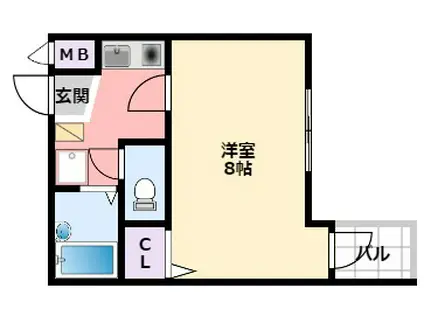 ルミエール甲子園(1K/3階)の間取り写真