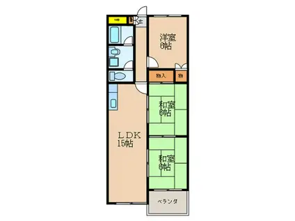 インペリアル京都(3LDK/3階)の間取り写真