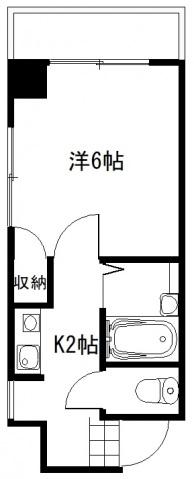 IH7ビル(1K/5階)の間取り写真
