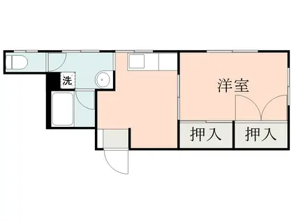 櫨山ビル(1K/3階)の間取り写真