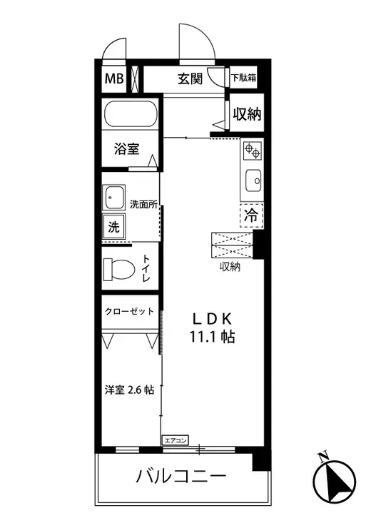 フィオーレ登戸 2階階 間取り