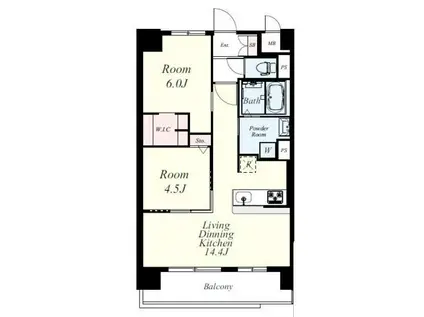 フローリィ279(2LDK/2階)の間取り写真