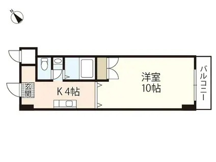 サンシャイン(1K/1階)の間取り写真