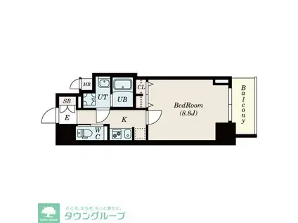 S-RESIDENCE東別院(1K/10階)の間取り写真