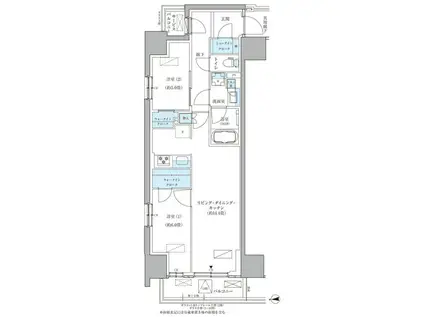 パークアクシス品川天王洲アイル(2LDK/5階)の間取り写真