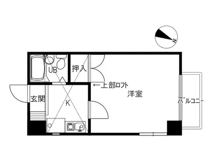 カサ・ヴェルデ寺町(1K/3階)の間取り写真