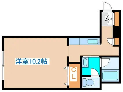 アンクレー円山(ワンルーム/4階)の間取り写真