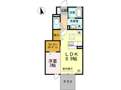 レガーロ(1LDK/1階)の間取り写真