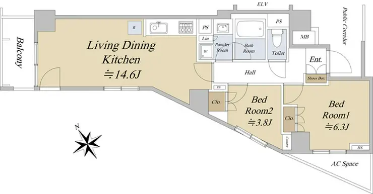 オープンレジデンシア横浜反町 9階階 間取り
