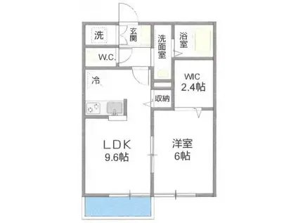 サンシティ妙蓮寺B(1LDK/1階)の間取り写真