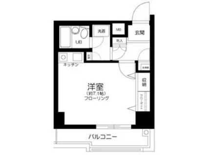 ストーク両国緑(ワンルーム/2階)の間取り写真