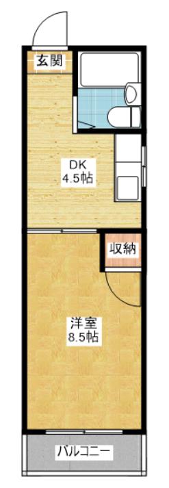 リアライズ尾頭橋(1DK/6階)の間取り写真