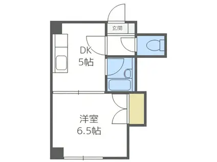 ZENビル(1DK/4階)の間取り写真