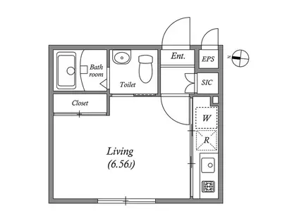 MODULOR池上(1K/3階)の間取り写真