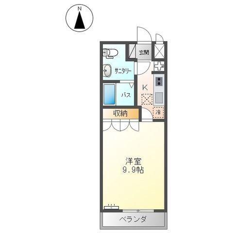 ドリームハイム(1K/1階)の間取り写真