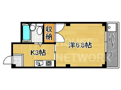 メゾン谷(1K/1階)の間取り写真