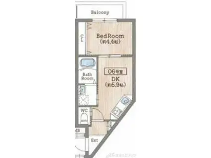 KORE・YIELD千里丘(1DK/3階)の間取り写真