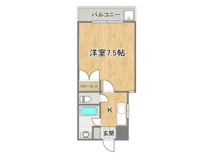 辻産業第5ビル(1K/3階)の間取り写真