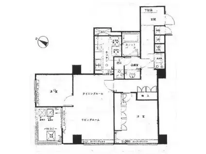 マノー乃木坂(2LDK/6階)の間取り写真