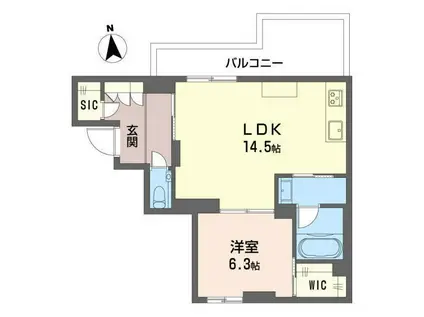 グランファミールマトバ(1LDK/3階)の間取り写真