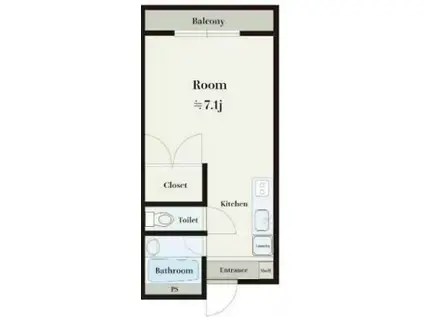 マ・メゾン(ワンルーム/3階)の間取り写真