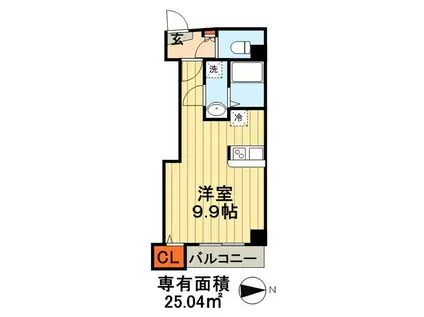トレド新宿(1K/6階)の間取り写真