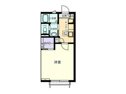 カサグランデ高洲(1K/2階)の間取り写真