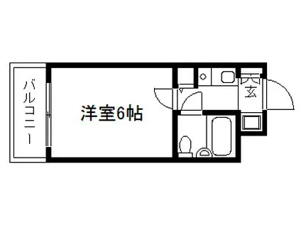 デトム・ワン烏丸鞍馬口II(1K/3階)の間取り写真