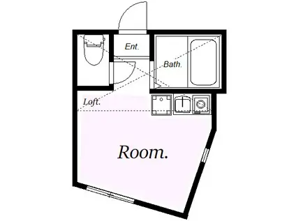 ユナイト追浜ビリーブラント(ワンルーム/2階)の間取り写真