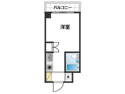 ライオンズステーションプラザ杉田(ワンルーム/3階)の間取り写真