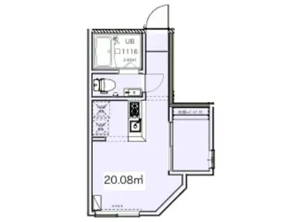 成増3丁目アパート(1DK/2階)の間取り写真
