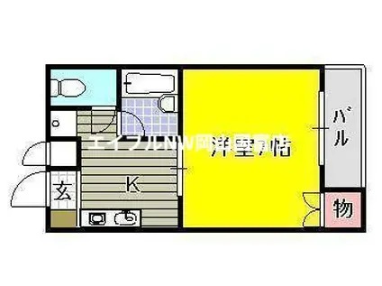 レスポアール(1K/4階)の間取り写真