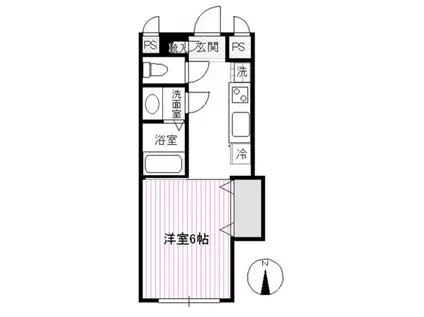 メナージュ要町(1K/1階)の間取り写真