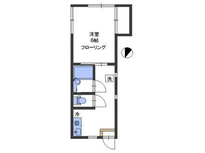 デュエット野沢(1K/2階)の間取り写真
