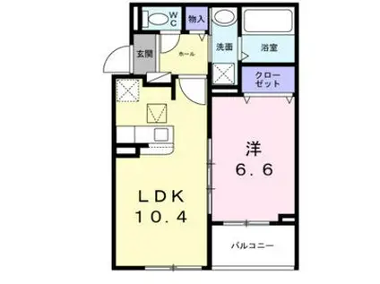 サンロイヤルⅠ(1LDK/2階)の間取り写真