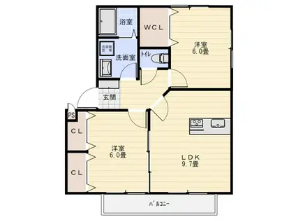T.BOX(2LDK/1階)の間取り写真