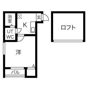 フォービエン川西(1K/1階)の間取り写真