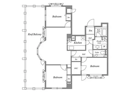 磯子台スカイマンション(3LDK/6階)の間取り写真