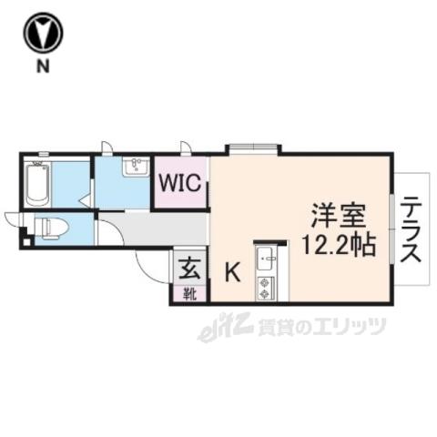 アクア西松ヶ丘AB(ワンルーム/1階)の間取り写真
