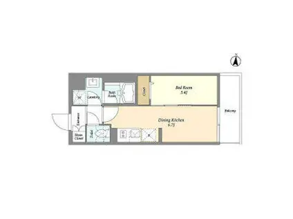 グランカーサ菊川(1DK/2階)の間取り写真