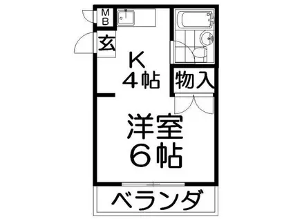 サンシャイン香里園V(1K/3階)の間取り写真