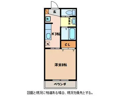 サープラス堀金(1K/1階)の間取り写真