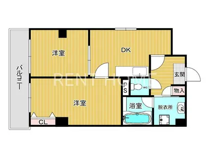 エスポール柴田(2DK/3階)の間取り写真