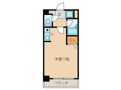 アクセス砂津(ワンルーム/4階)の間取り写真