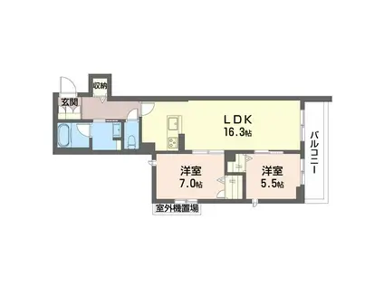 メゾン オルジュ(2LDK/3階)の間取り写真