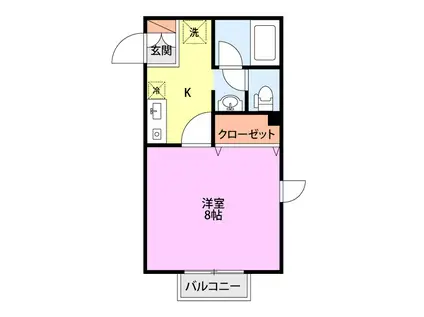 アマール(1K/1階)の間取り写真