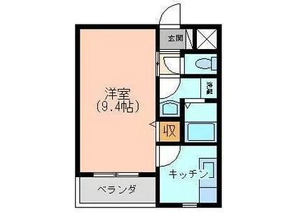 アクティオン薬園町(1K/1階)の間取り写真