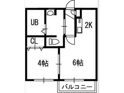 VILLAGE北大通壱番館(1LDK/1階)の間取り写真